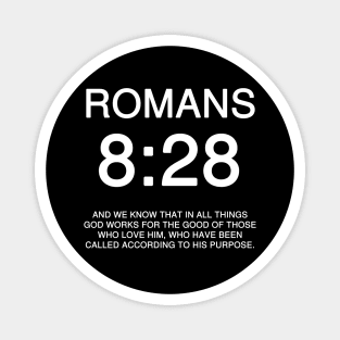 Romans 8:28 Bible Verse Text Magnet